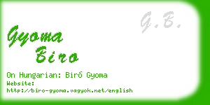 gyoma biro business card